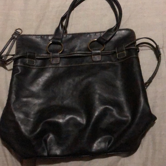 TODAY ONLY:CHINESE LAUNDRY Large Shoulder Black Bag - Picture 6 of 11